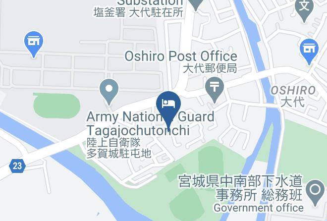 Tagajo City - Minshuku Shinhamasou Maps