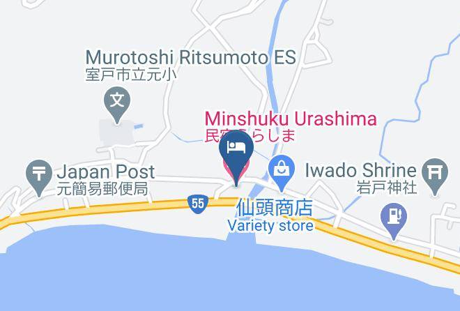 Muroto City - Minshuku Urashima Maps