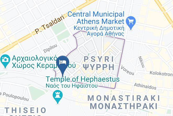 Central Athens - Mirame Gastro Boutique Hotel Maps