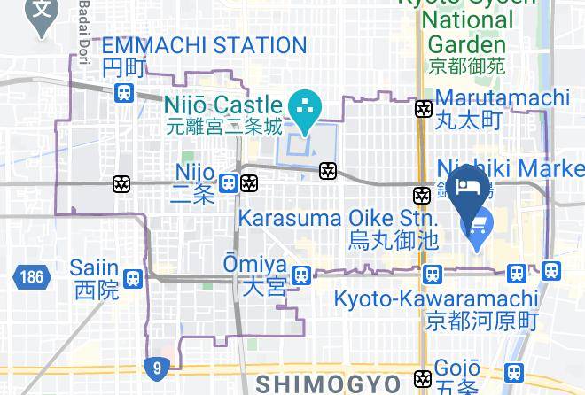 Kyoto City Nakagyo Ward - Miru Kyoto Nishiki Maps