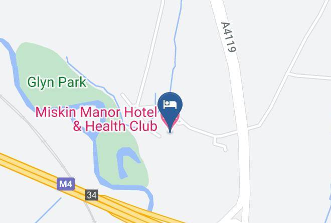 Miskin Manor Hotel & Health Club Map