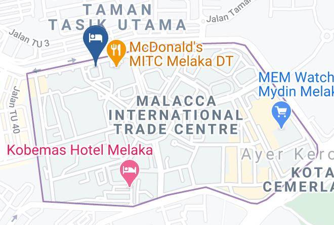 Melaka Tengah - Mitc Hotel Melaka Maps