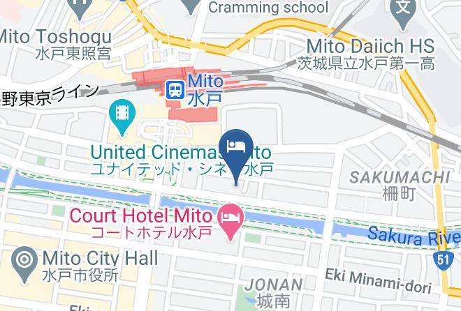 Mito City - Mito Prince Hotel Maps