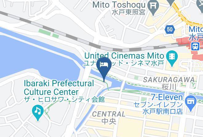 Mito Riverside Hotel Map - Ibaraki Pref - Mito City