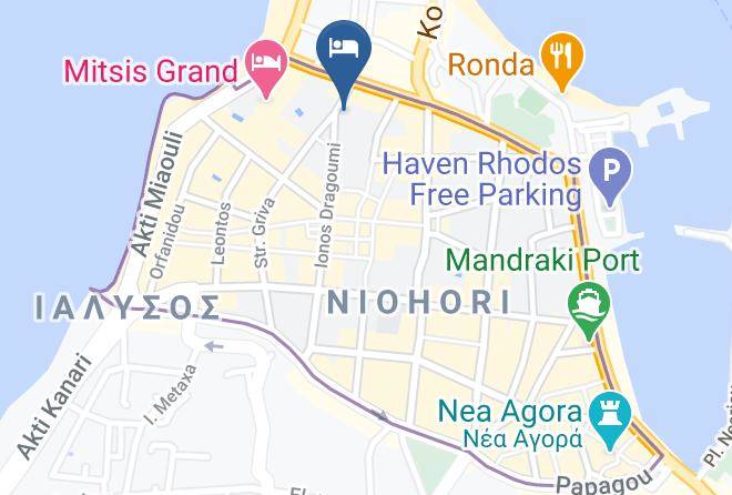 Mitsis Petit Palais Beach Hotel Map