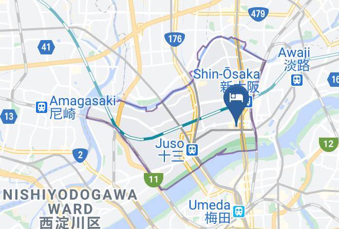 Osaka City Yodogawa Ward - Hotel Mitsufu Maps