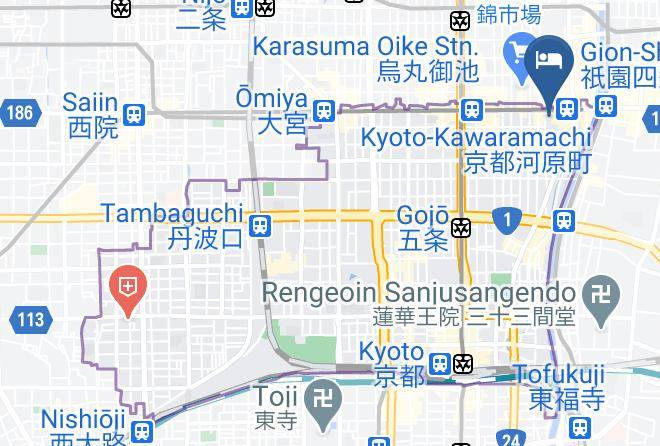Kyoto City Shimogyo Ward - Mitsui Garden Hotel Kyoto Kawaramachi Jokyoji Maps