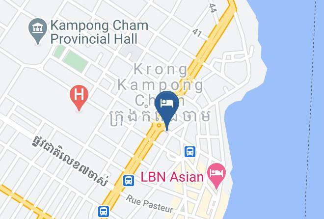 Kampong Cham Town - Mittapheap Hotel Maps