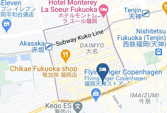 Fukuoka City Chuo Ward - Mizuka Daimyo 1 Maps