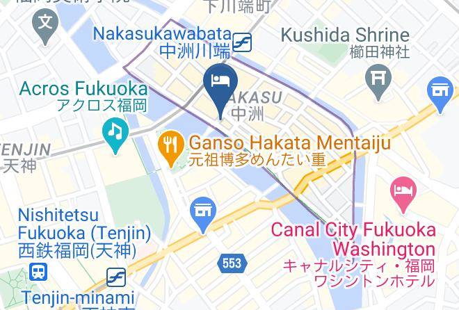 Fukuoka City Hakata Ward - Mizuka Plus Nakasu Maps