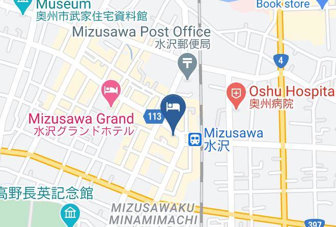 Oshu City - Mizusawa Green Hotel Maps