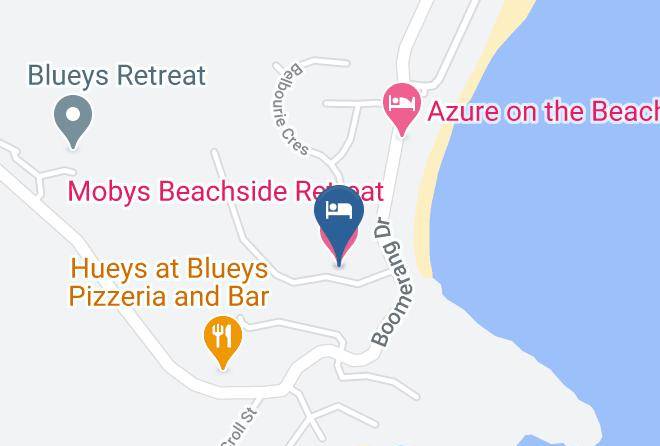 Mid Coast - Mobys Beachside Retreat Maps