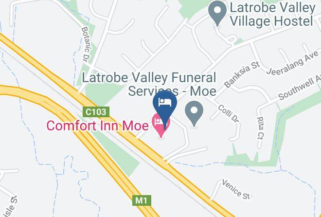 Moe Parklands Motel Map