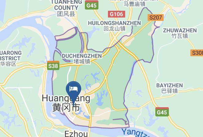 Huanggang - Moli Huakai Chain Hotel Huanggang Yiai Lake Maps