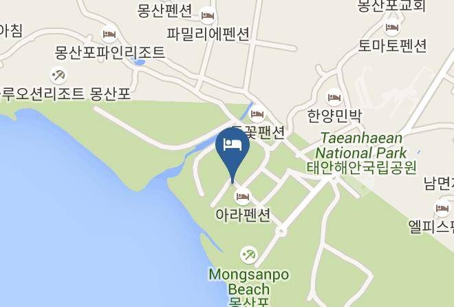Mongsanpo Beach Map - Chungcheongnamdo - Taeangun