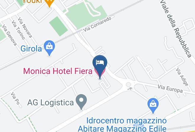 Milan - Monica Hotel Fiera Maps