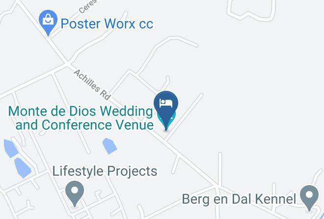City Of Tshwane - Monte De Dios Wedding And Conference Venue Maps