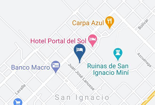 San Ignacio - Montes Hosteria & Bar Cafe Maps