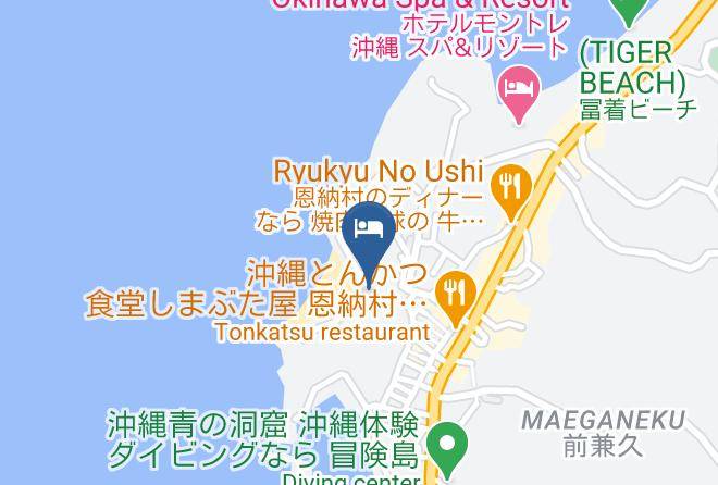 Onna Vil Kunigami District - Moon Beach Palace Hotel Maps