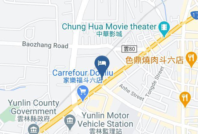 Moongazing Business And Leisure Hotel Carta Geografica - Taiwan - Yunlinnty