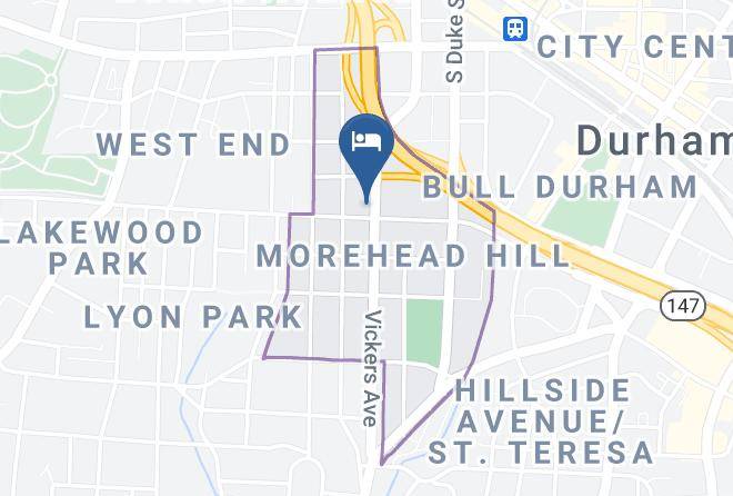 Durham - Morehead Manor Bed And Breakfast Maps