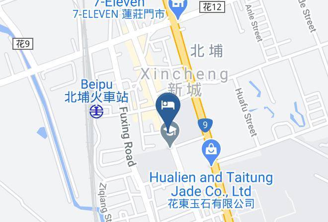 Mori Inn Mapa - Taiwan - Hualiennty