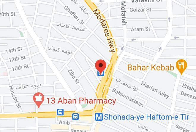 Tehran - Morvarid Hotel Maps