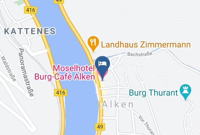 Mayen Koblenz - Moselhotel Burg Cafe Alken Maps
