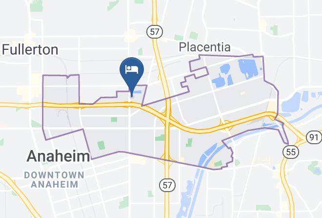 Orange - Motel 6 Anaheim Ca Fullerton East Maps