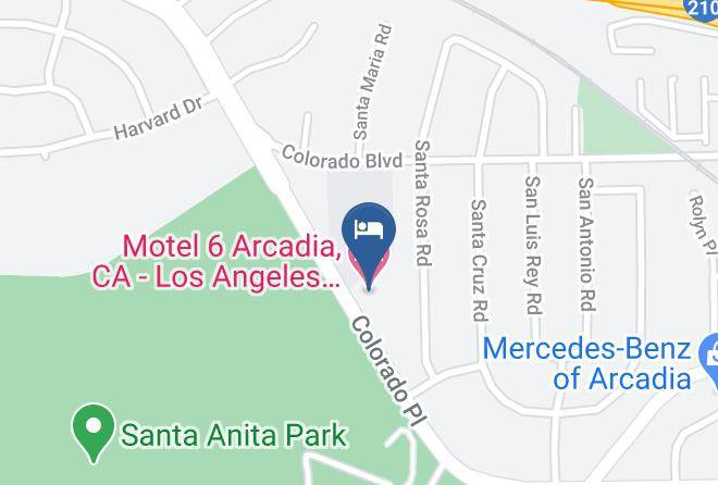 Motel 6 Arcadia Ca Los Angeles Pasadena Area Map