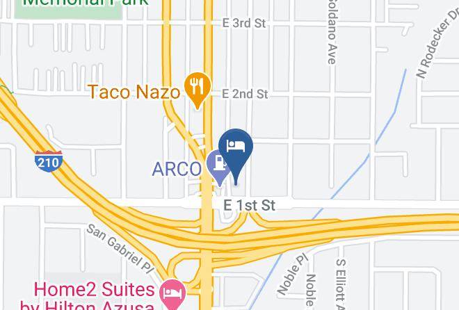 Los Angeles - Motel 6 Azusa Ca Maps