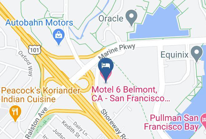 San Mateo - Motel 6 Belmont Ca San Francisco Redwood City Maps