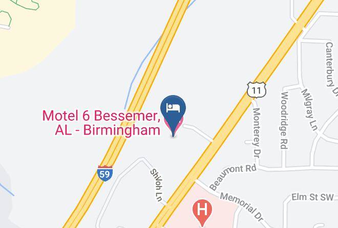 Jefferson - Motel 6 Bessemer Al Birmingham Maps