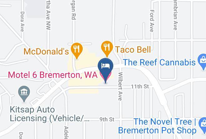 Kitsap - Motel 6 Bremerton Wa Maps