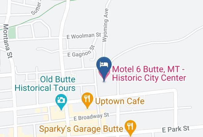 Silver Bow - Motel 6 Butte Mt Historic City Center Maps