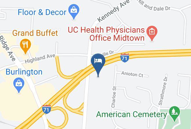 Hamilton - Motel 6 Cincinnati Oh Central Norwood Maps