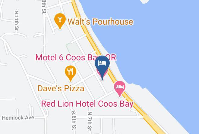 Coos - Motel 6 Coos Bay Or Maps
