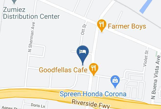 Riverside - Motel 6 Corona Ca Maps