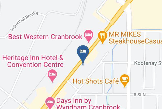 Motel 6 Cranbrook Bc Map