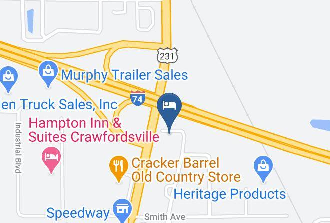 Montgomery - Motel 6 Crawfordsville In Maps