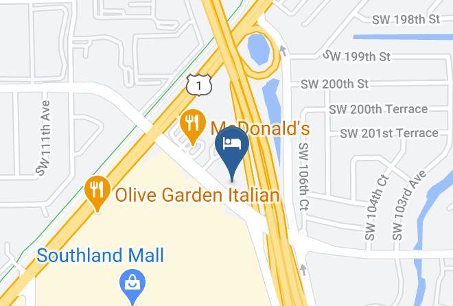 Miami Dade - Motel 6 Cutler Bay Fl Maps