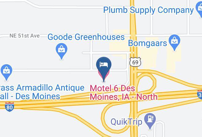 Polk - Motel 6 Des Moines Ia North Maps
