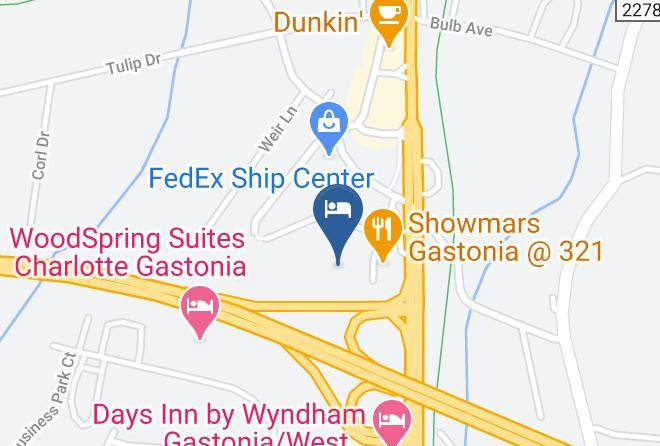 Motel 6 Gastonia Nc Map