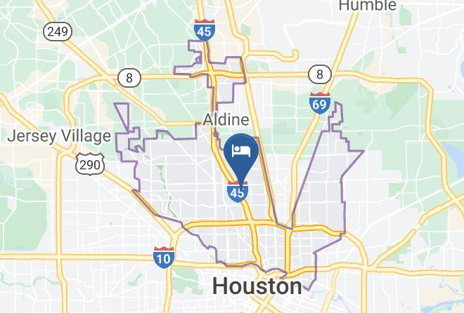 Motel 6 Houston Tx Downtown North Map