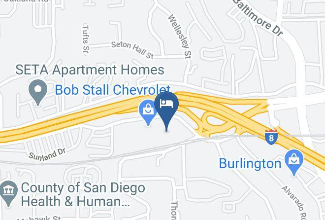 San Diego - Motel 6 La Mesa Ca San Diego Maps