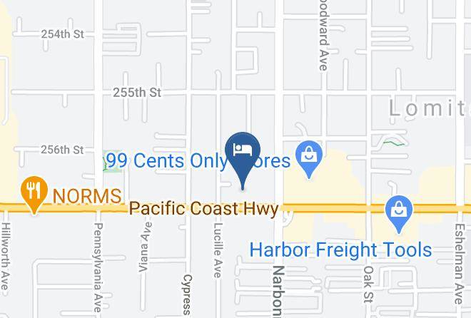 Los Angeles - Motel 6 Lomita Ca Maps