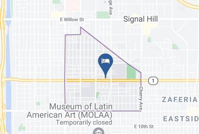 Los Angeles - Motel 6 Long Beach Ca International City Maps