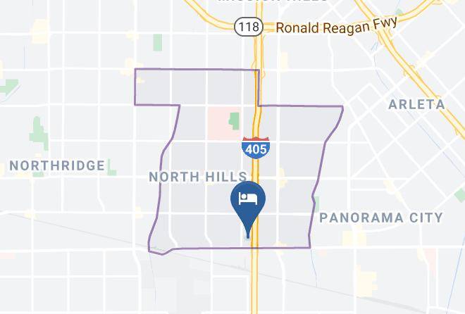 Los Angeles - Motel 6 Sepulveda Ca Los Angeles Van Nuys North Hills Maps