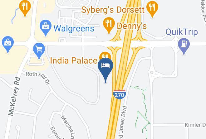 St Louis - Motel 6 Maryland Heights Mo Maps