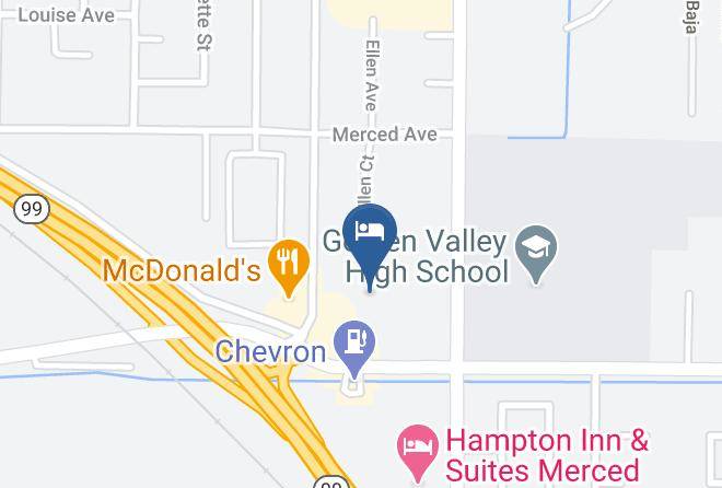 Merced - Motel 6 Merced Ca Maps